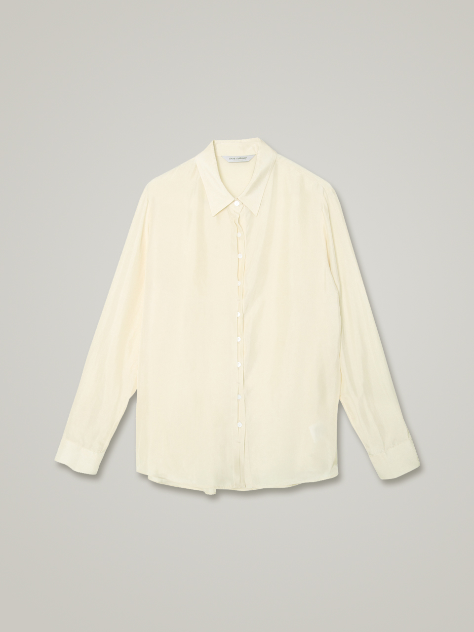 comos&#039;412 button detail bemberg blouse (l/yellow)
