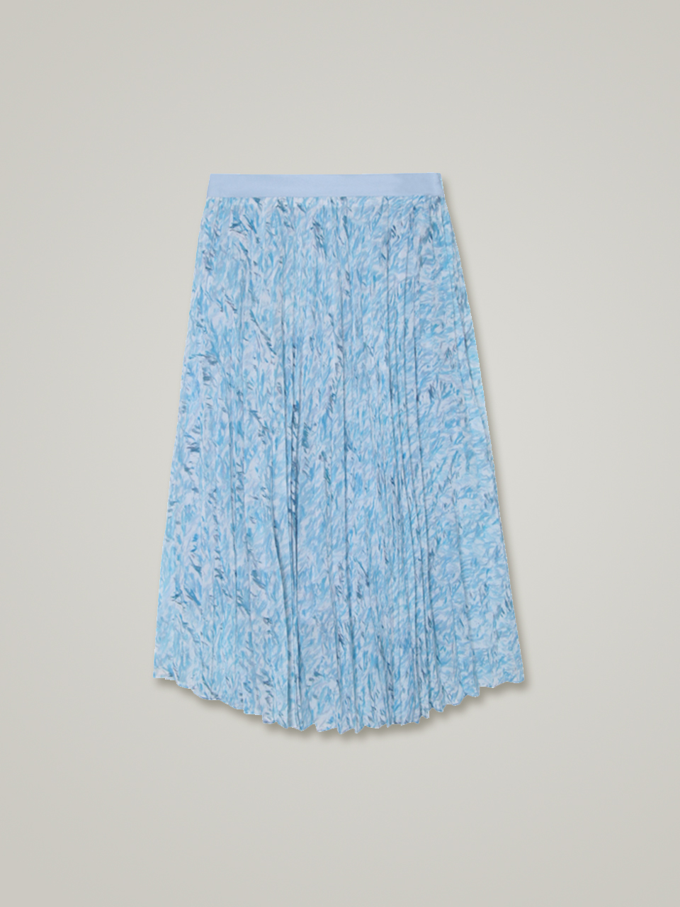 comos&#039;535 Print Pleats Skirt (Blue green)